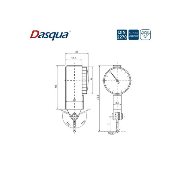 RELOJ PALPADOR 0,8MMX0,01MM - DIAL 30MM - Imagen 6