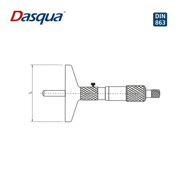 MICROMETRO DE PROFUNDIDAD VAR INTERCAMBIABLE 0-150mm/0.01mm, Base 100mm DASQUA - Imagen 6