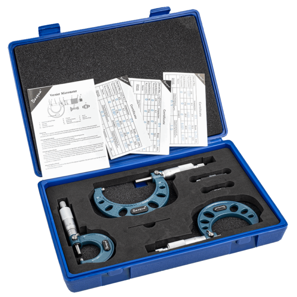 SET MICROMETRO EXTERIOR 3 PCS 0-75MMX0,01MM DASQUA - Imagen 3
