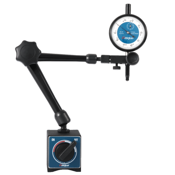 SET RELOJ COMPARADOR 0-10MMX0,01MM IP54 + BASE MAGNETICA ARTICULADA 80KG DASQUA - Imagen 3