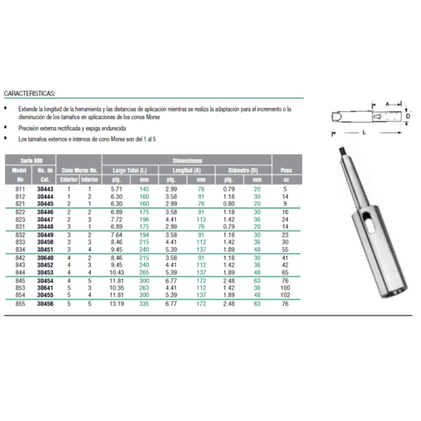 EXTENSOR DE CONO MS5-5(335MM) - Imagen 2